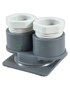 Presetupă - metrică dublă pentru intrare cablu filet M20 x 1.5 IP55 gri Berker W.1 - Hager WNA700