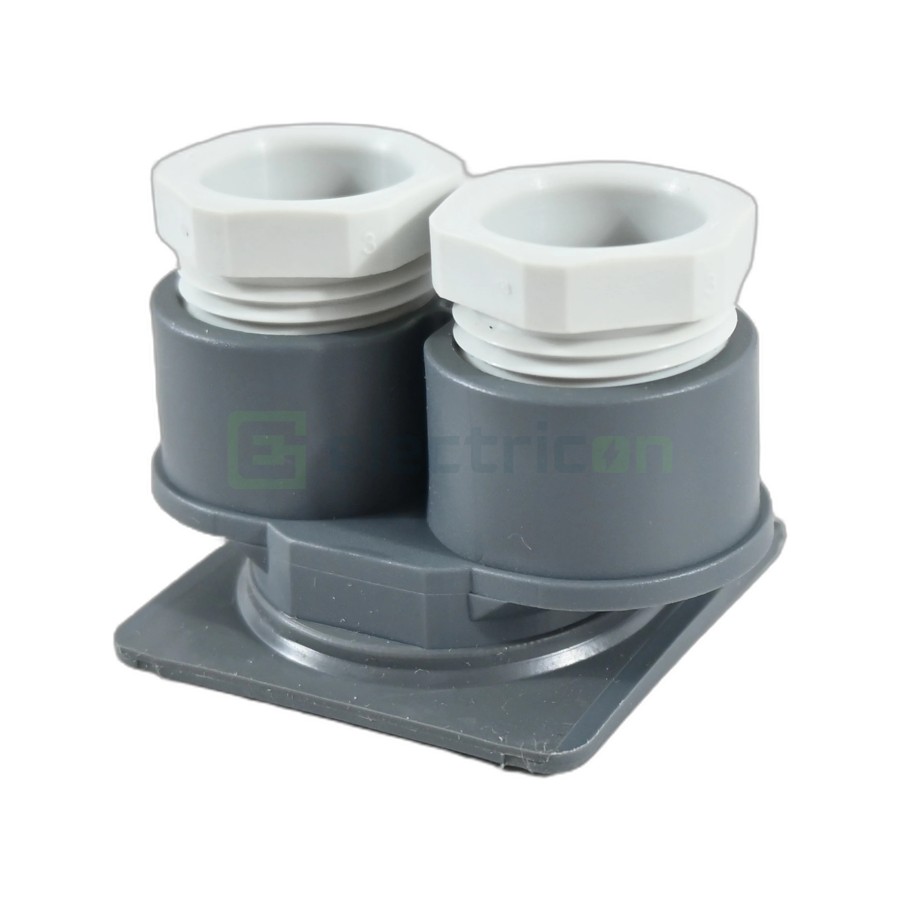 Presetupă - metrică dublă pentru intrare cablu filet M20 x 1.5 IP55 gri Berker W.1 - Hager WNA700