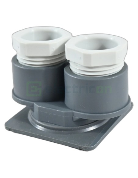 Presetupă - metrică dublă pentru intrare cablu filet M20 x 1.5 IP55 gri Berker W.1 - Hager WNA700