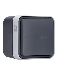 Întrerupător simplu cap-scară - 10AX 250V exterior gri IP55 - Berker W.1 WNC011
