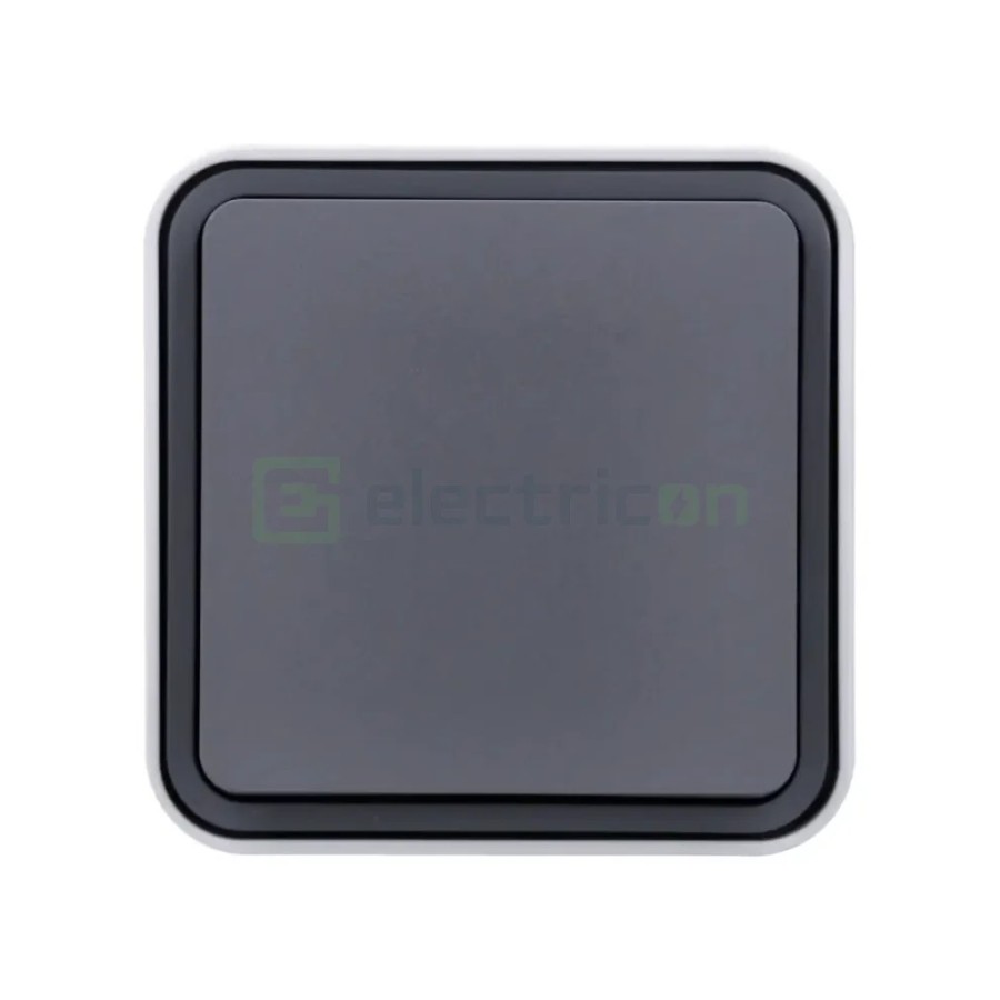 Întrerupător simplu cap-scară - 10AX 250V exterior gri IP55 - Berker W.1 WNC011