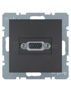 Modul priză video - VGA - mufă D 15 pini - Berker S.1 - antracit mat - 3315401606