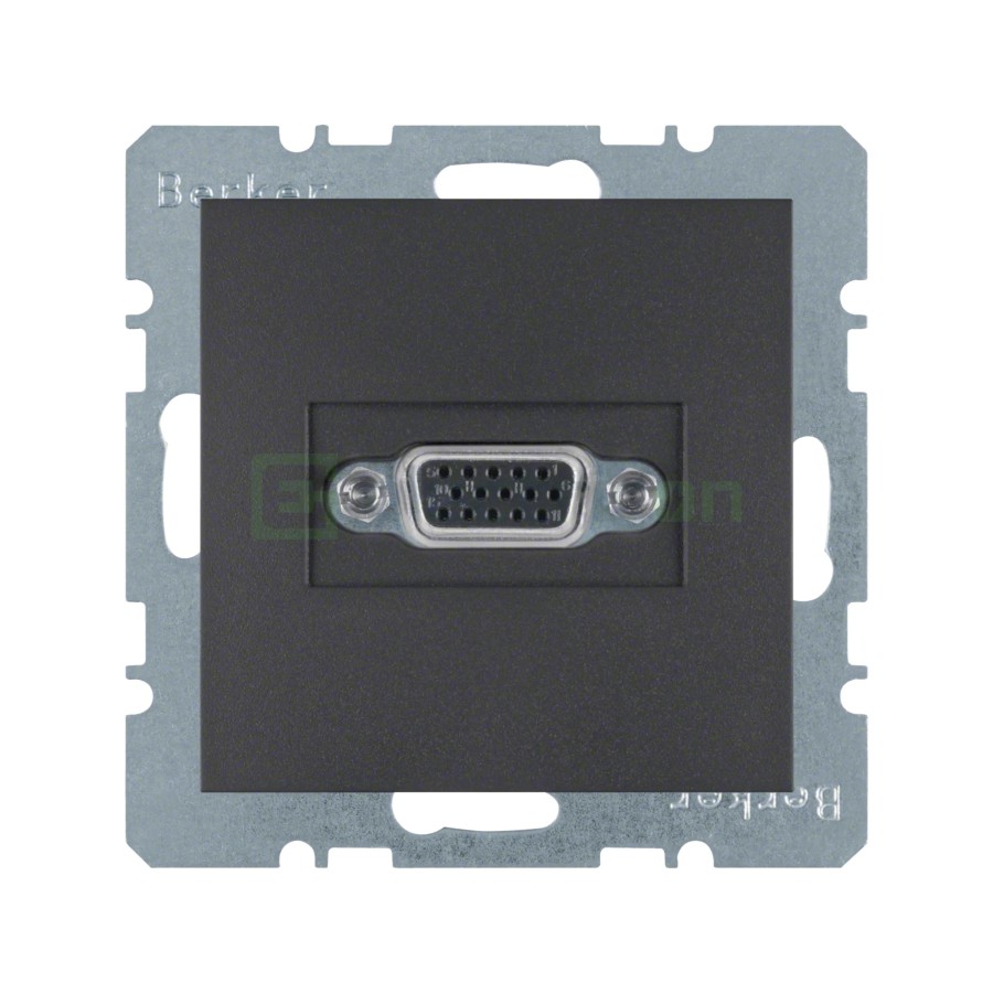 Modul priză video - VGA - mufă D 15 pini - Berker S.1 - antracit mat - 3315401606