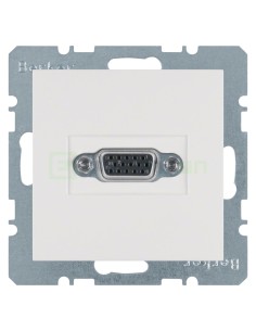 Modul priză video - VGA - mufă D 15 pini - Berker S.1 - alb mat - 3315401909