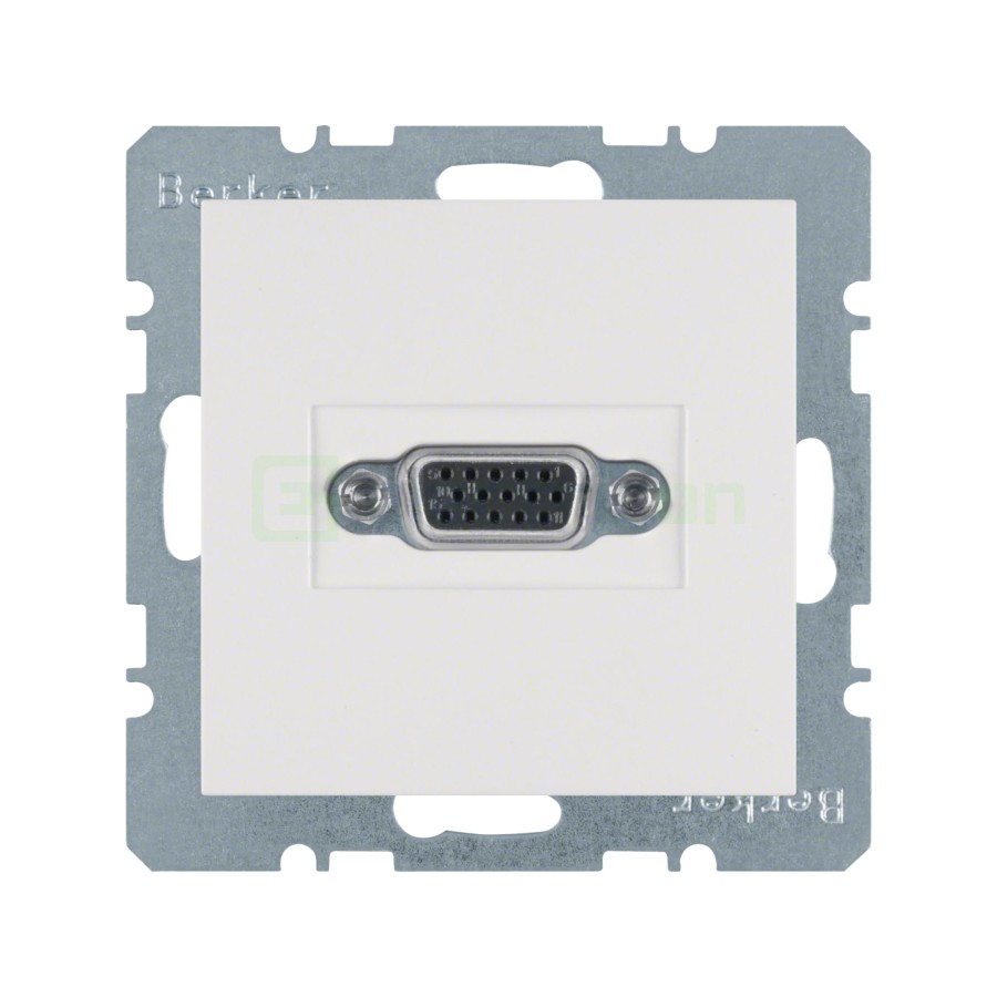 Modul priză video - VGA - mufă D 15 pini - Berker S.1 - alb mat - 3315401909