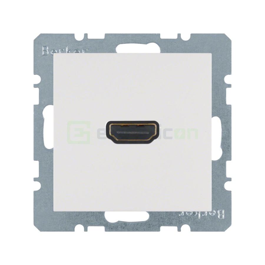 Modul priză video - HDMI - v1.3 DeepColor - Berker S.1 - alb mat - 3315421909