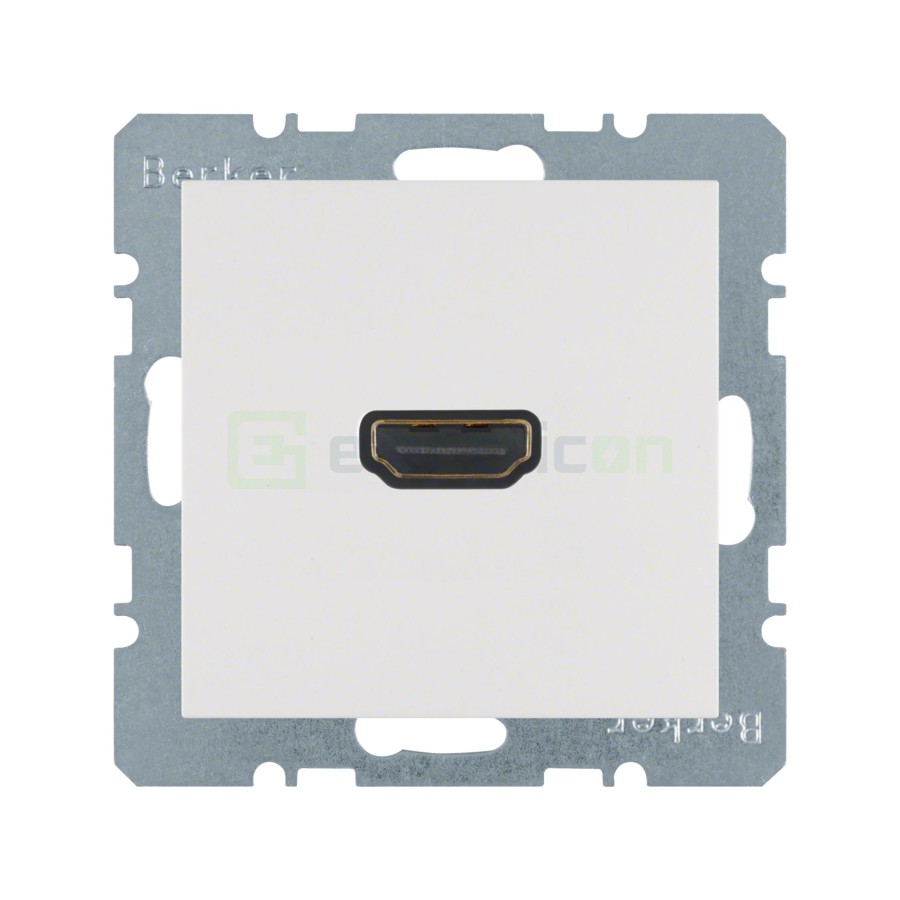 Modul priză video - HDMI - v1.3 DeepColor - Berker S.1 - alb lucios - 3315428989