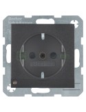 Priză - Schuko - încastrat LED protecție atingere - antracit mat - IP20 - Berker S.1 - 41091606