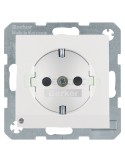 Priză - Schuko - încastrat LED protecție atingere - alb mat - IP20 - Berker S.1 - 41091909