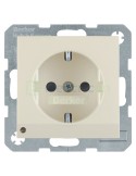 Priză - Schuko - încastrat LED protecție atingere - bej lucios - IP20 - Berker S.1 - 41098982