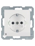 Priză - Schuko - încastrat LED protecție atingere - alb lucios - IP20 - Berker S.1 - 41098989