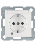 Priză - Schuko - încastrat LED etichetă protecție atingere - alb mat - IP20 - Berker S.1 - 41101909