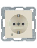 Priză - Schuko - încastrat LED etichetă protecție atingere - bej lucios - IP20 - Berker S.1 - 41108982