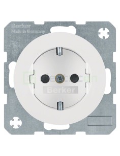 Priză - Schuko - serie R.1/R.3 - alb polar lucios - Berker - 41232089