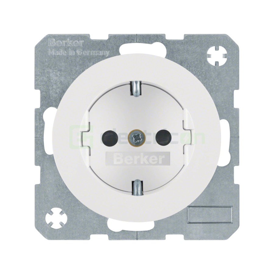 Priză - Schuko - serie R.1/R.3 - alb polar lucios - Berker - 41232089
