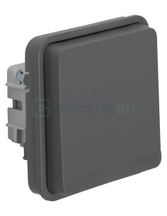 Priză - Schuko - capac - încastrat - antracit - IP55 -Berker W.1 - WNA140