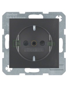 Priză - Schuko - încastrat protecție atingere - antracit mat - IP20 - Berker S.1 - 47231606