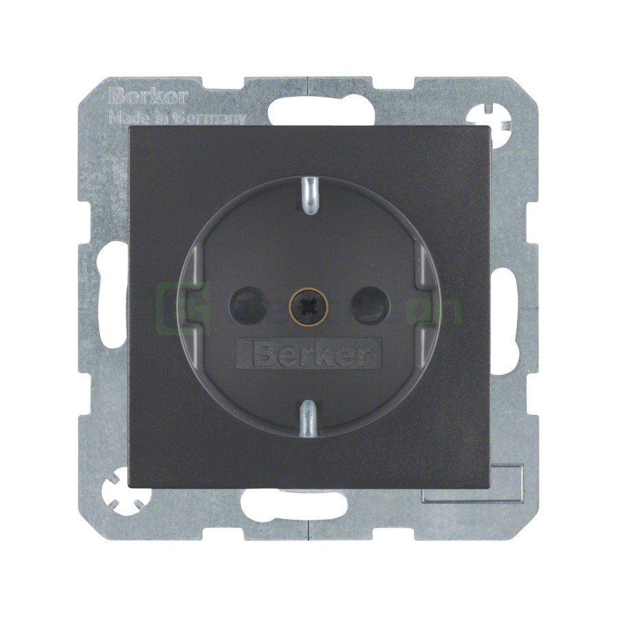 Priză - Schuko - încastrat protecție atingere - antracit mat - IP20 - Berker S.1 - 47231606