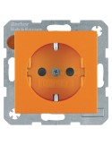 Priză - Schuko - protecție copii - Berker S.1 - portocaliu mat - 47231914