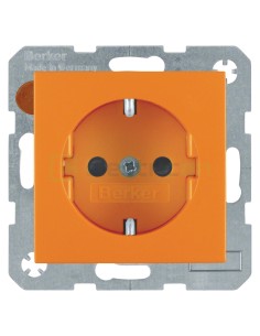 Priză - Schuko - protecție copii - Berker S.1 - portocaliu mat - 47231914
