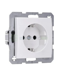 Priză - Schuko - protecție copii - Berker S.1 - alb lucios - 47238989 2
