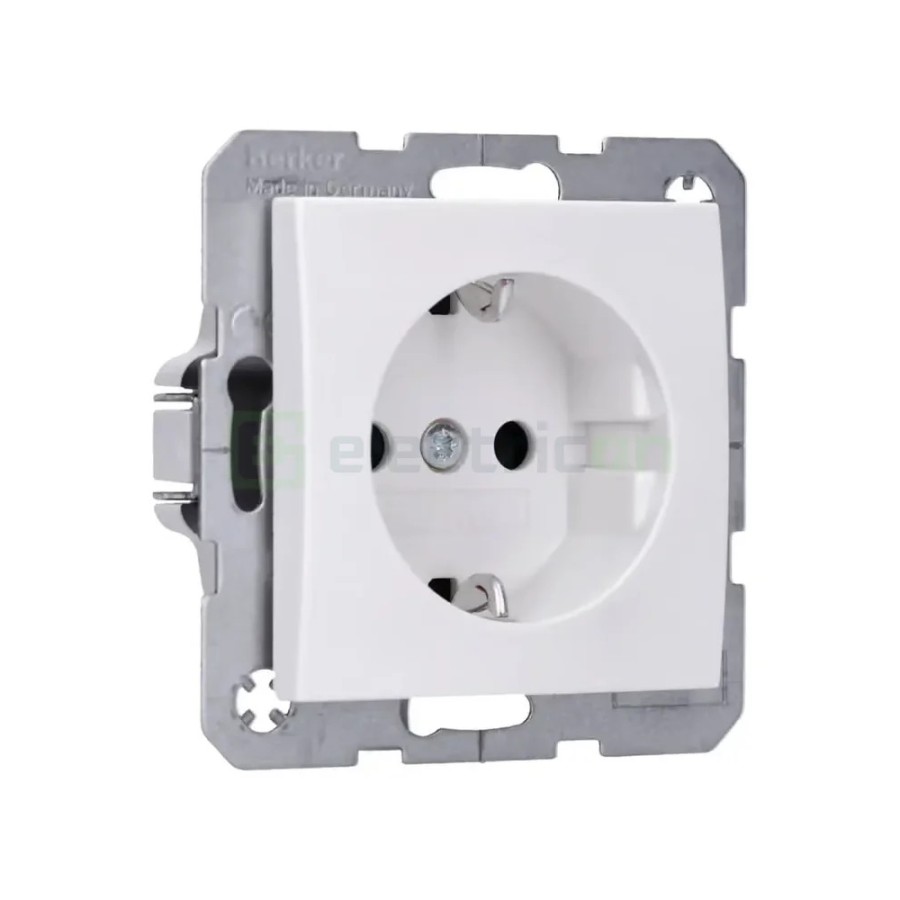Priză - Schuko - protecție copii - Berker S.1 - alb lucios - 47238989