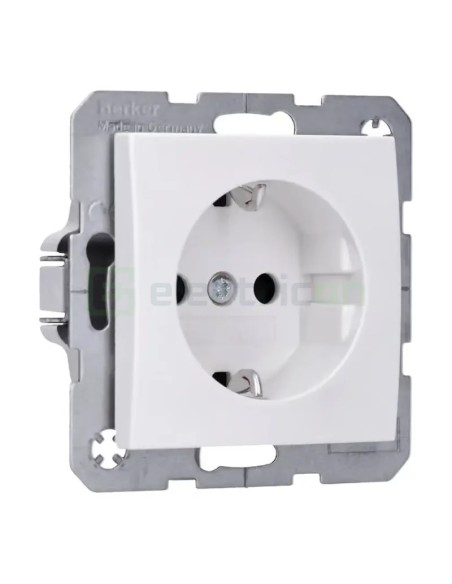 Priză - Schuko - protecție copii - Berker S.1 - alb lucios - 47238989