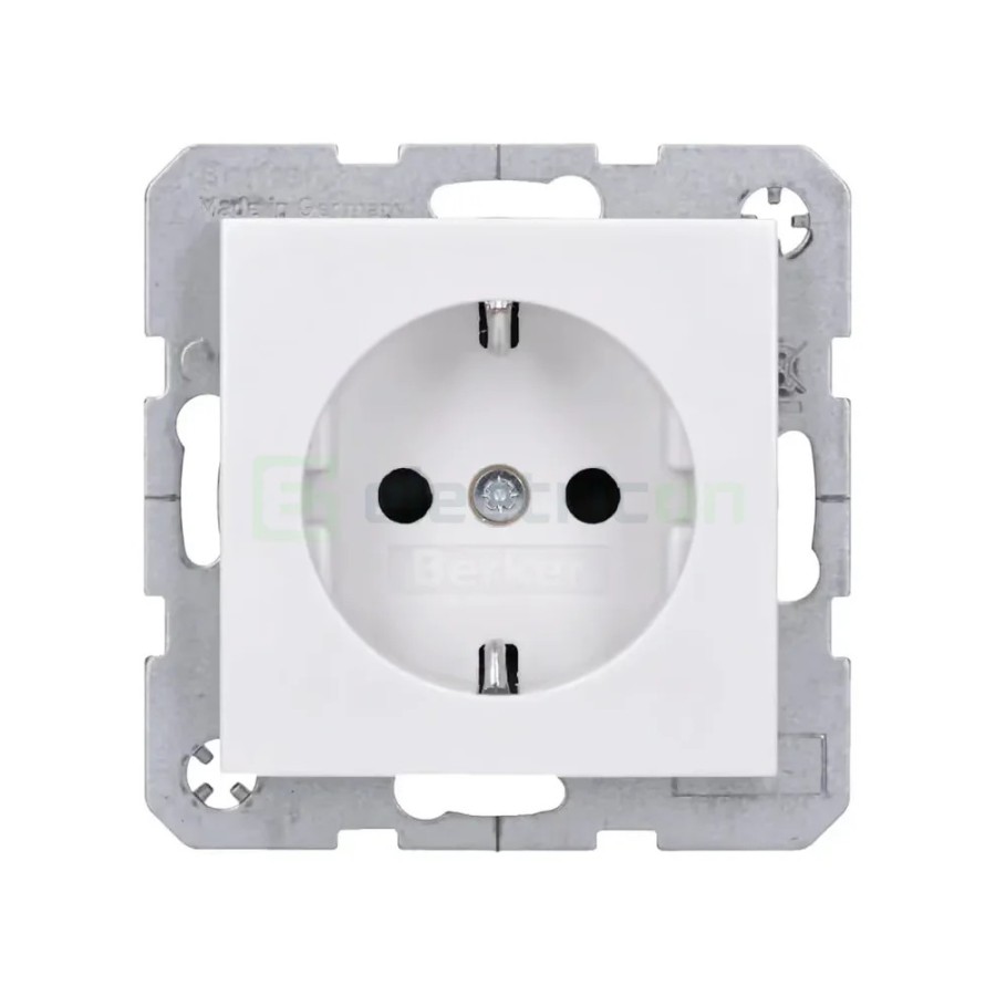 Priză - Schuko - protecție copii - Berker S.1 - alb lucios - 47238989
