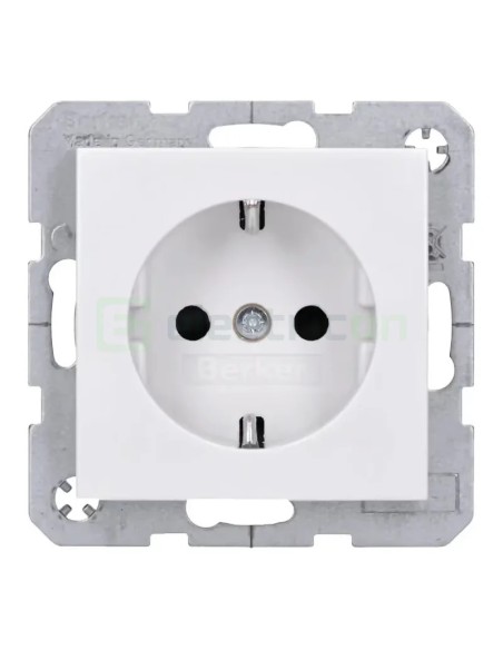 Priză - Schuko - protecție copii - Berker S.1 - alb lucios - 47238989