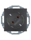 Priză - Schuko - încastrat înclinație 45° - antracit mat - IP20 - Berker S.1 - 47271606