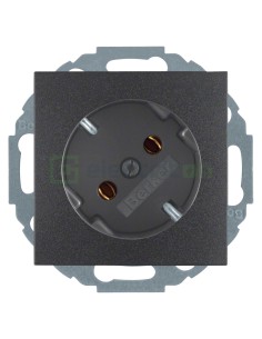 Priză - Schuko - încastrat înclinație 45° - antracit mat - IP20 - Berker S.1 - 47271606