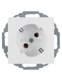 Priză - Schuko - încastrat înclinație 45° - alb lucios - IP20 - Berker S.1 - 47278989