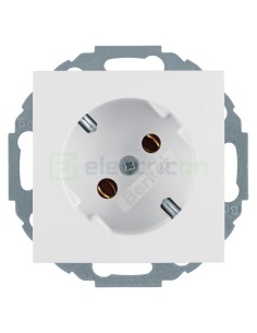 Priză - Schuko - încastrat înclinație 45° - alb lucios - IP20 - Berker S.1 - 47278989