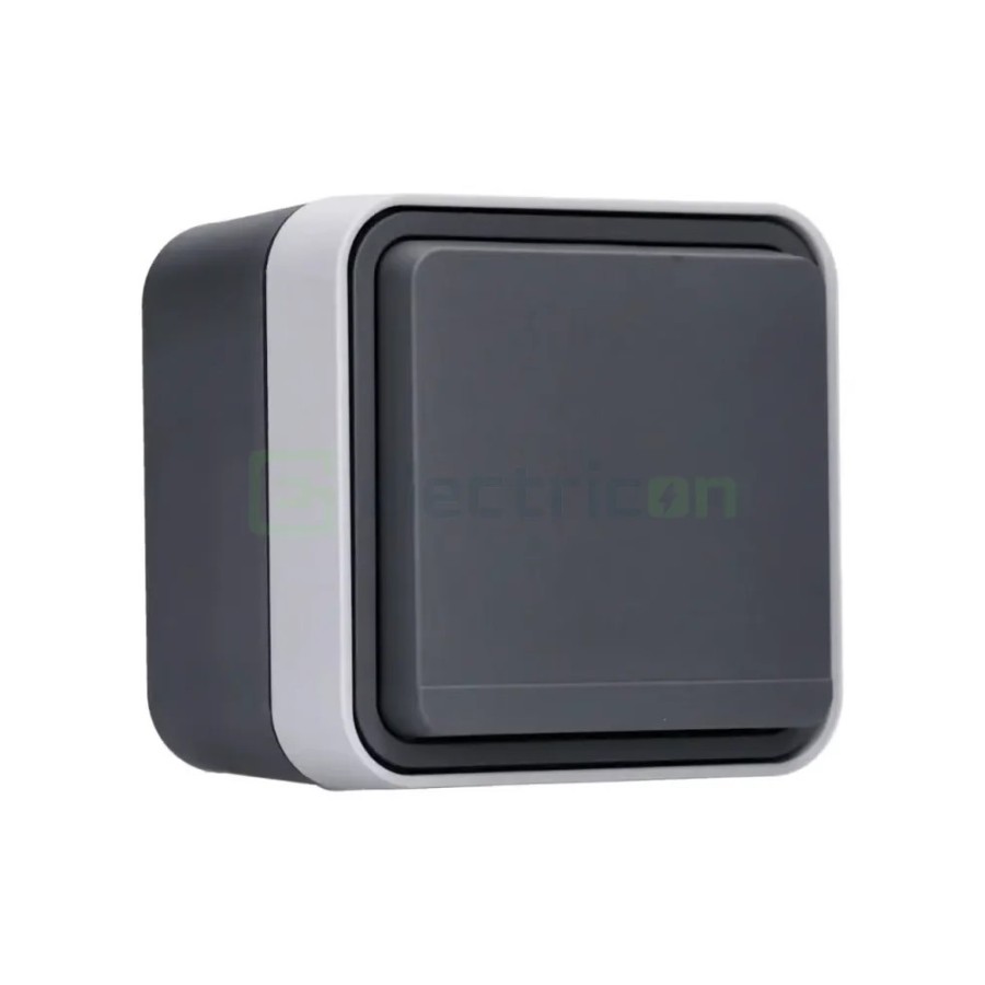 Priză - Schuko - capac - aplicat - gri antracit - IP55 - Berker W.1 - WNC140