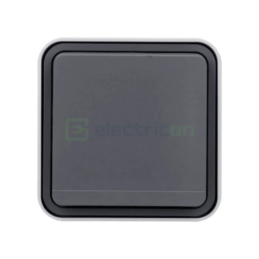 Priză - Schuko - capac - aplicat - gri antracit - IP55 - Berker W.1 - WNC140