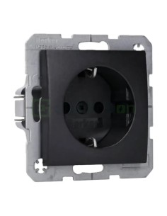 Priză - Schuko - încastrat - antracit mat - IP20 - Berker B.3/B.7 - 47431606 2
