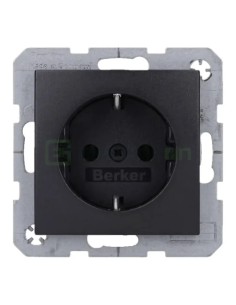 Priză - Schuko - încastrat - antracit mat - IP20 - Berker B.3/B.7 - 47431606