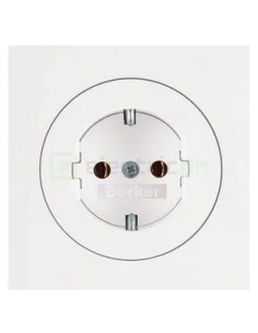 Priză - Schuko - încastrat - alb - IP20 - Berker R.1/R.3 - 47432089 2