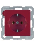 Priză - Schuko - încastrat protecție atingere - roșu lucios - IP20 - Berker S.1 - 47438912