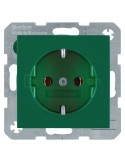 Priză - Schuko - încastrat protecție atingere - verde lucios - IP20 - Berker S.1 - 47438913