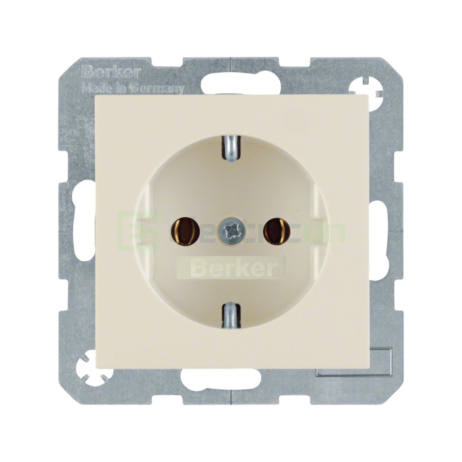Priză - Schuko - încastrat - bej lucios - IP20 - Berker S.1 - 47438982