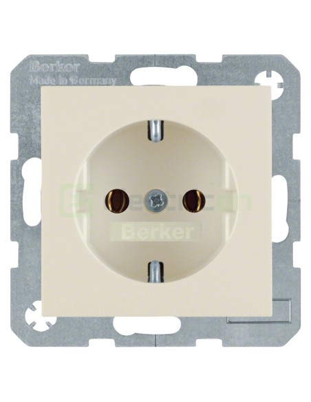 Priză - Schuko - încastrat - bej lucios - IP20 - Berker S.1 - 47438982