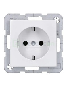 Priză - Schuko - încastrat protecție atingere - alb lucios - IP20 - Berker S.1 - 47438989