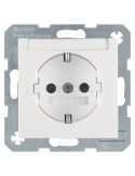 Priză - Schuko - protecție copii cu etichetă - Berker S.1 - alb mat - 47491909