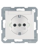 Priză - Schuko - încastrat protecție atingere etichetă - alb lucios - IP20 - Berker S.1 - 47498989