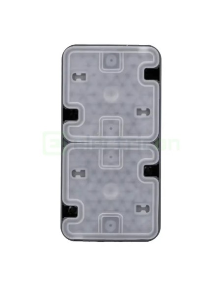 Priză - Schuko - dublă capac - aplicat - gri - IP55 - Berker W.1 - WNC176