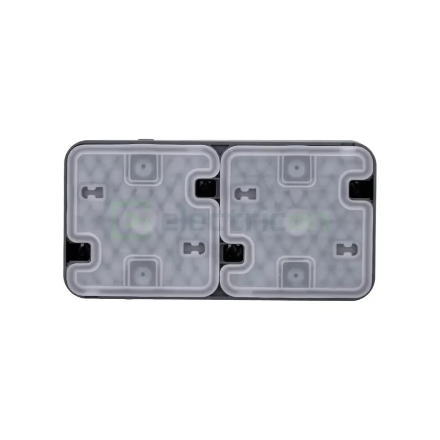 Priză - Schuko - dublă capac orizontală - aplicat - gri antracit - IP55 - Berker W.1 - 47843515