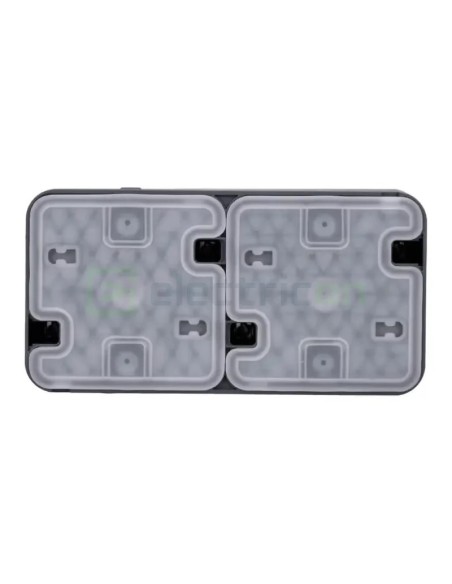 Priză - Schuko - dublă capac orizontală - aplicat - gri antracit - IP55 - Berker W.1 - 47843515