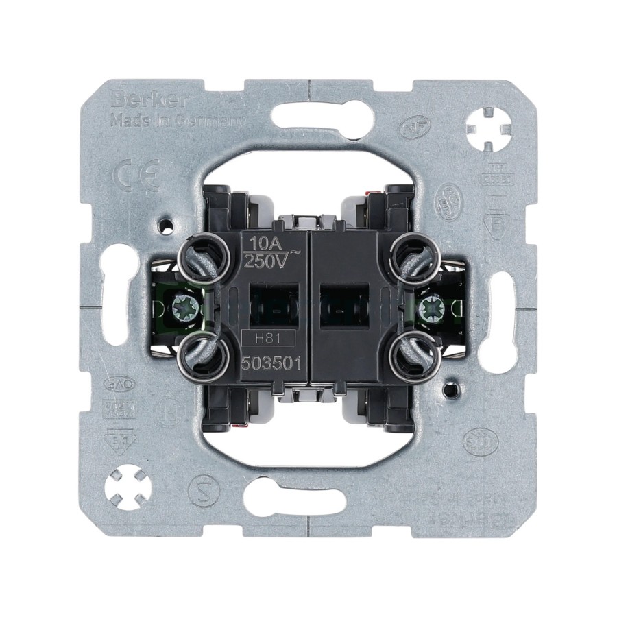 Mecanism întrerupător simplu - 1NI+1ND - alb - Berker - WDE503501