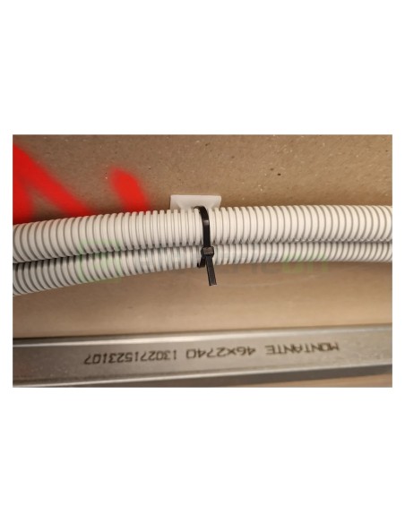 Suport coliere - Talpă - cu autoadeziv 25x25 mm pentru fașete, alb - Celo 9128BBA